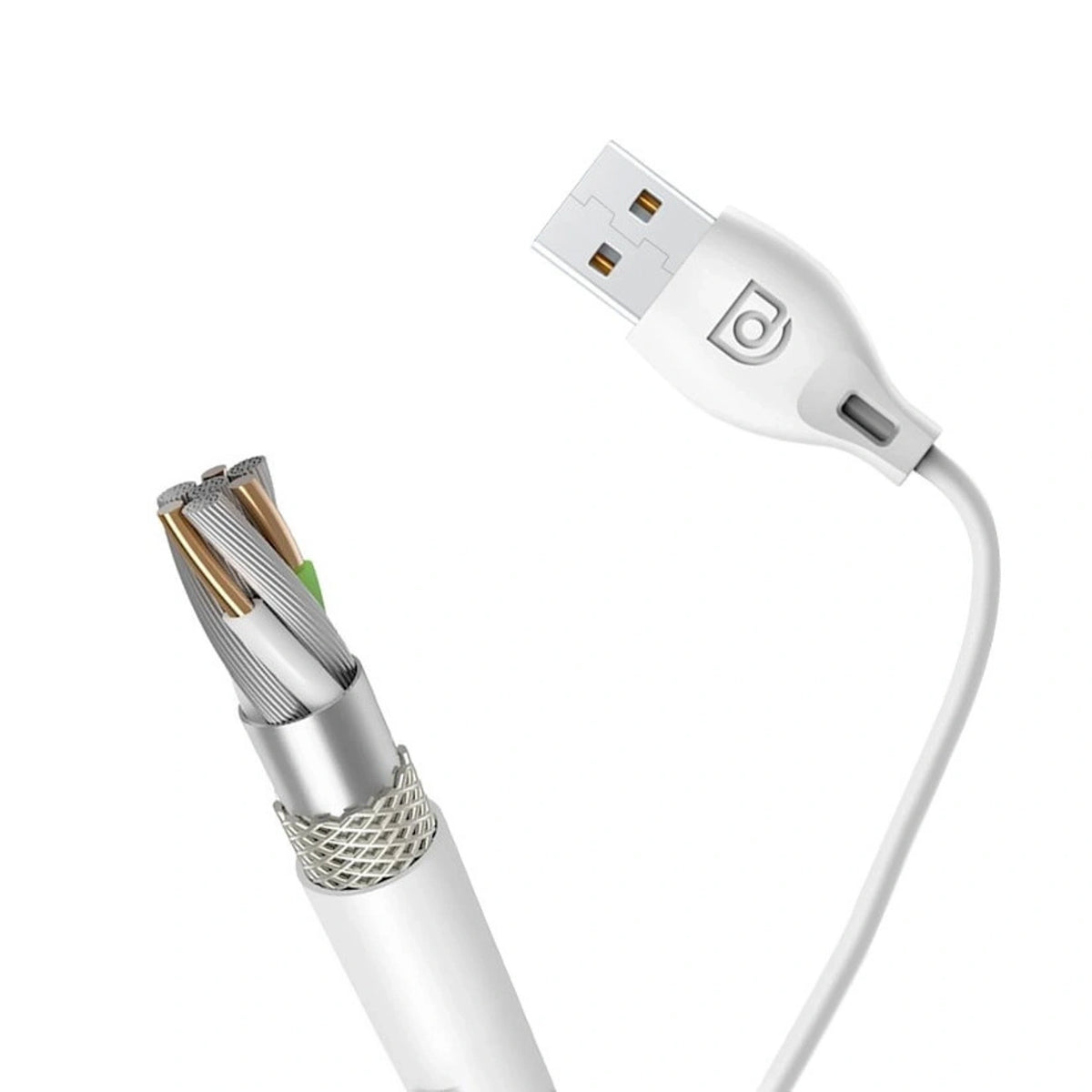 Kabel Dudao L4M USB-A - MicroUSB 2.4 A 1m - biały – zdjęcie 5