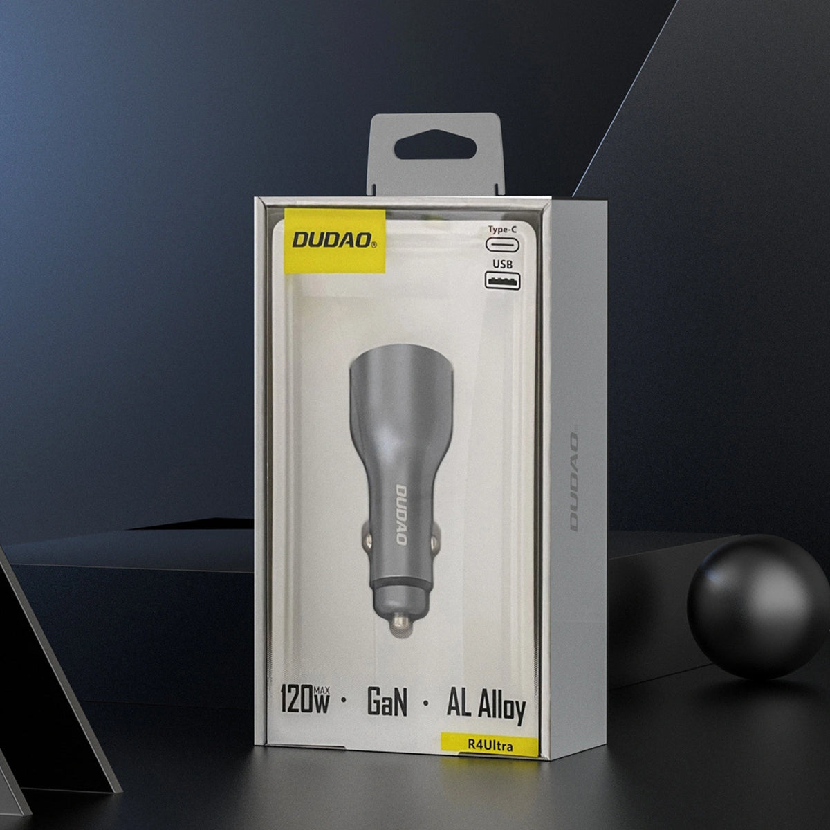 Ładowarka samochodowa Dudao R4Ultra 120W Power Delivery Quick - szary – zdjęcie 7