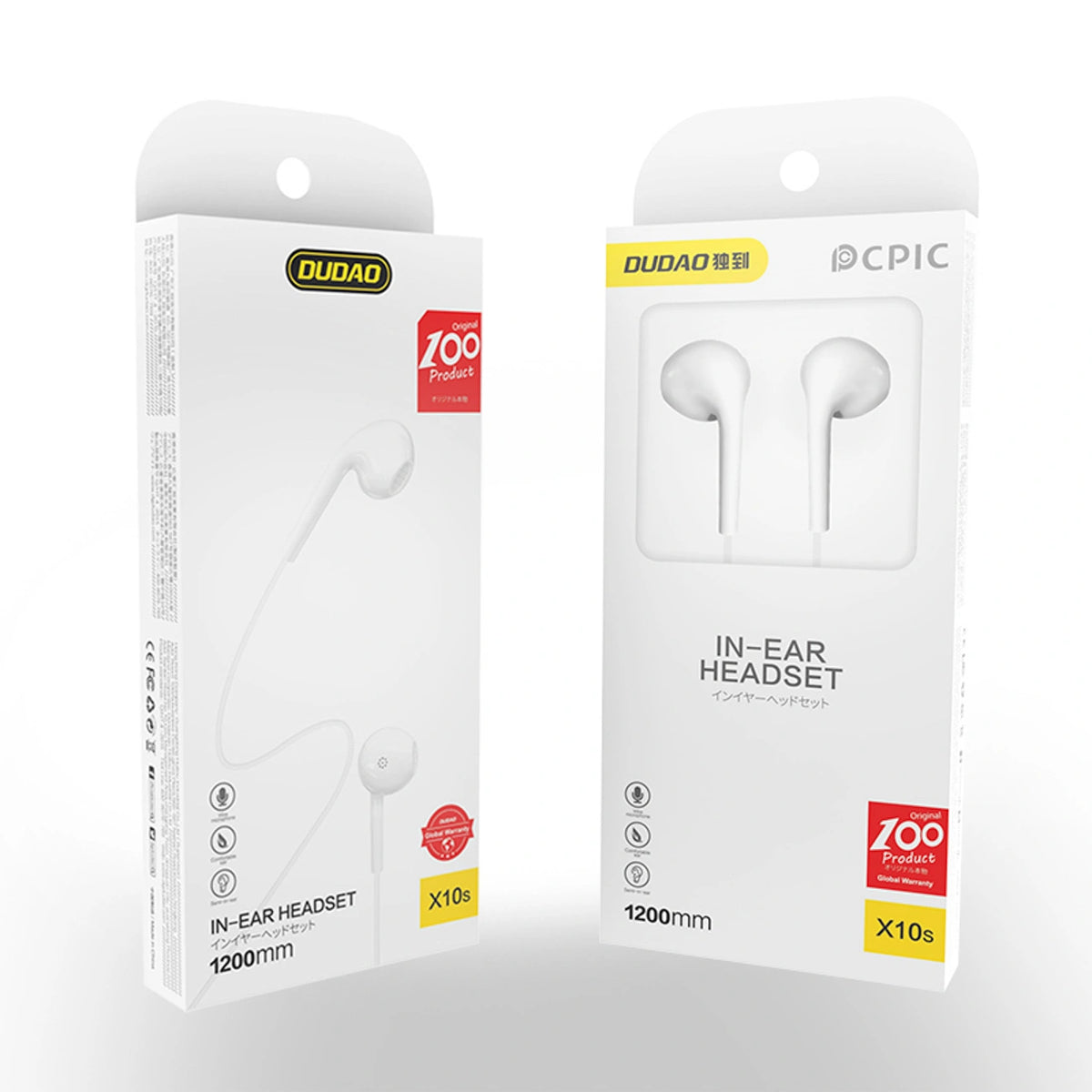 Słuchawki douszne Dudao X10S przewodowe 3,5mm mini jack 1,15m - białe – zdjęcie 2