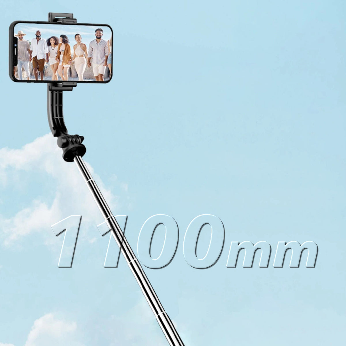 Selfie stick Dudao F18S 4w1 statyw składany z pilotem - czarny – zdjęcie 4