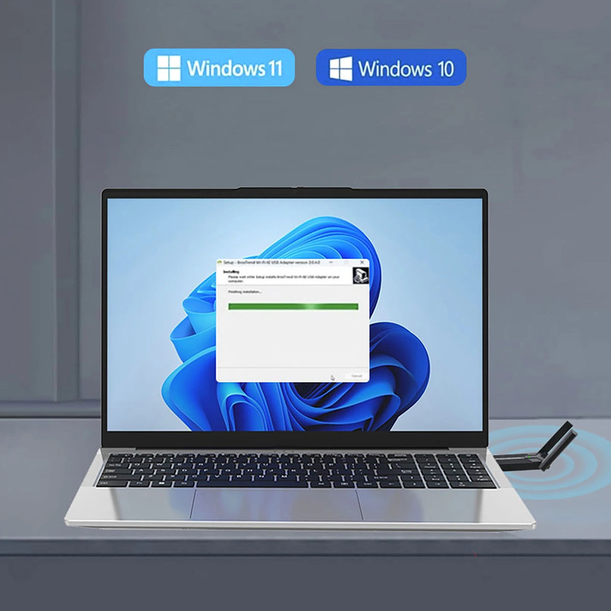 Adapter Wozinsky WAX-1800 dwupasmowy bezprzewodowy USB 3.0 WiFi 6 - czarny – zdjęcie 8