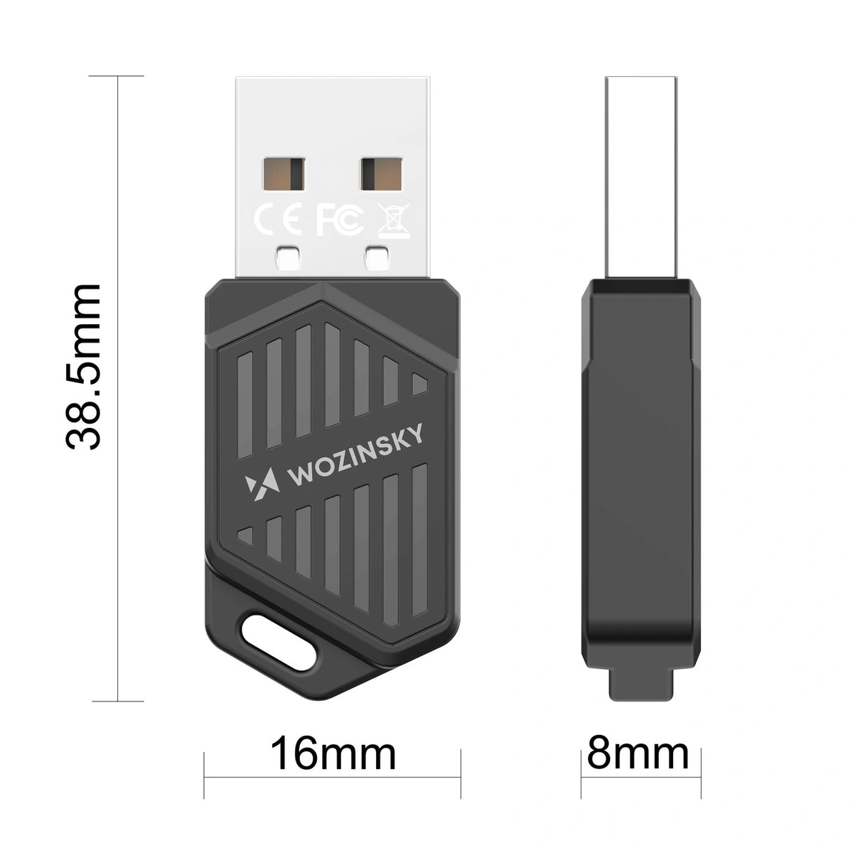 Adapter Wozinsky WAX-900 dwupasmowy USB Wi-Fi 6 z Bluetooth 5.4 - czarny – zdjęcie 3
