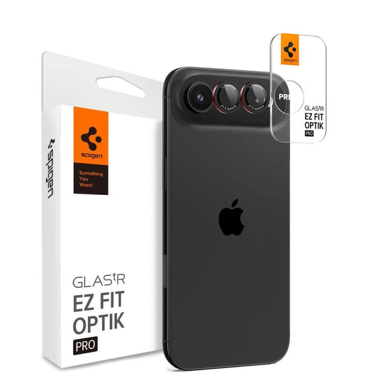 Szkło na obiektyw Spigen Optik Pro na iPhone Air - czarno-czerwone
