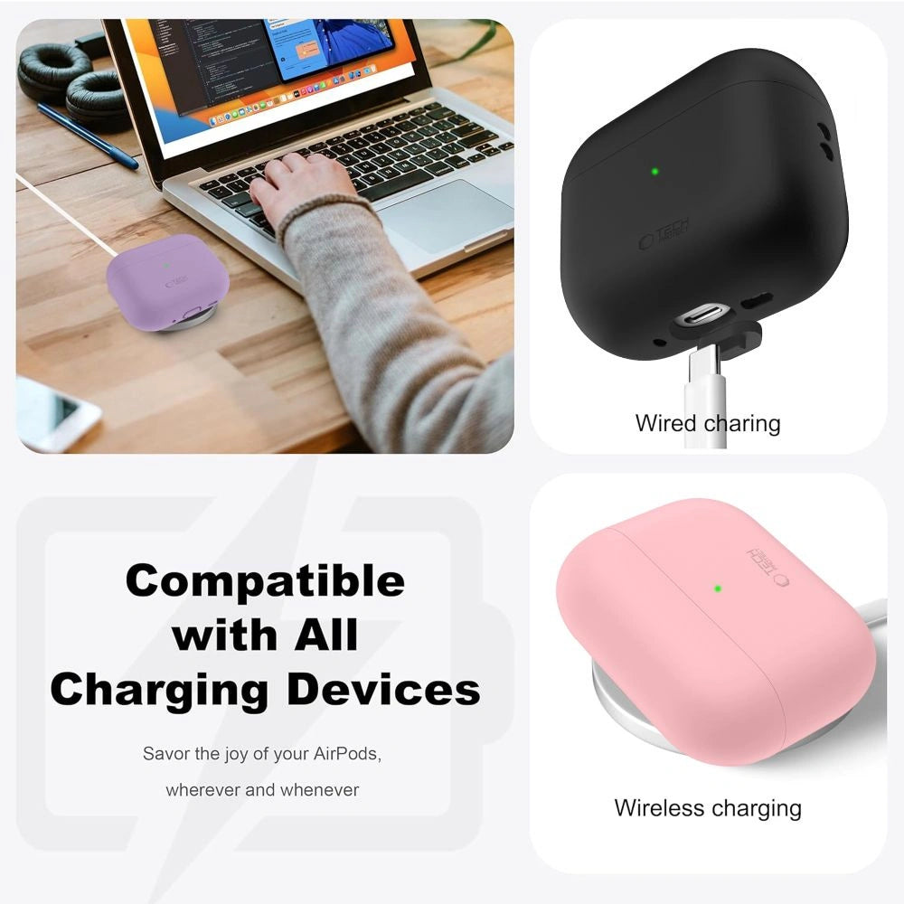 Etui Tech-Protect Silicone na AirPods Pro 3 - czarne – zdjęcie 5