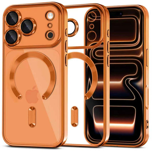Etui Tech-Protect MagFlex na iPhone 17 Pro - przezroczysto-pomarańczowe