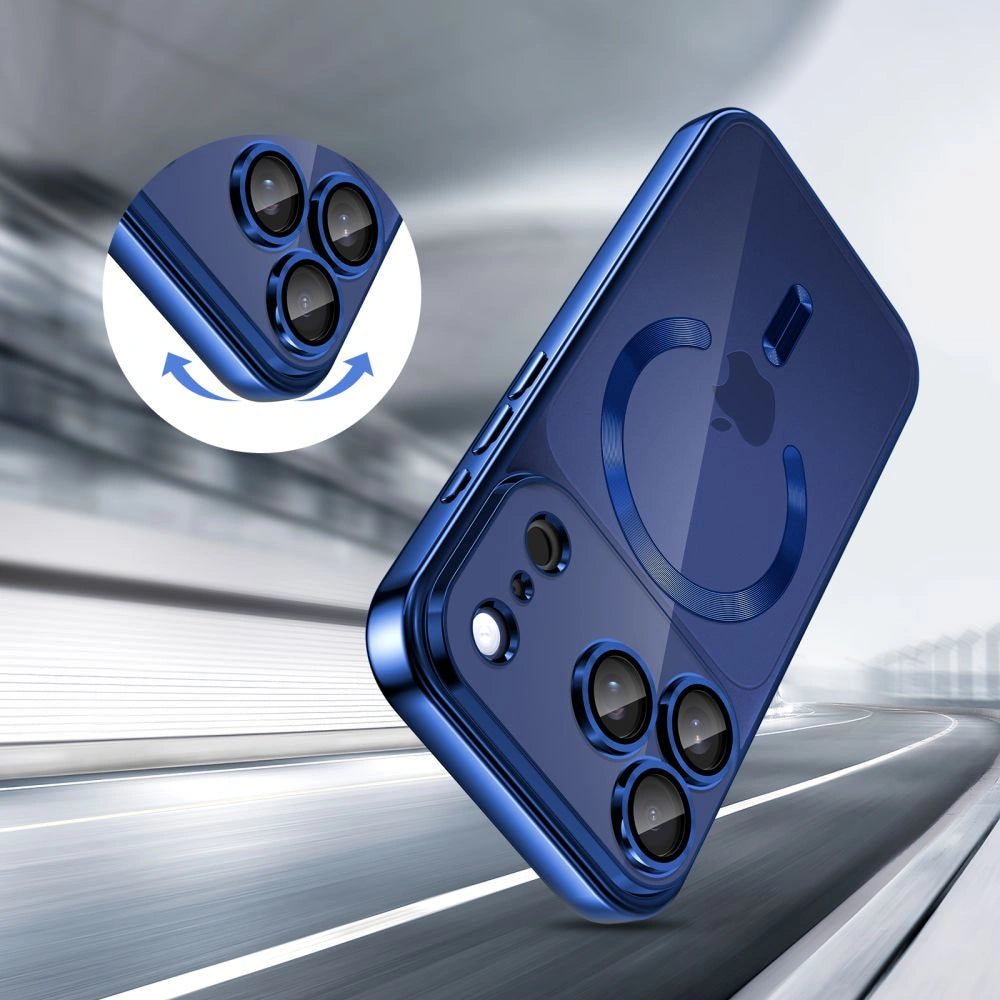 Etui Tech-Protect MagFlex na iPhone 17 Pro Max - przezroczysto-granatowe – zdjęcie 4