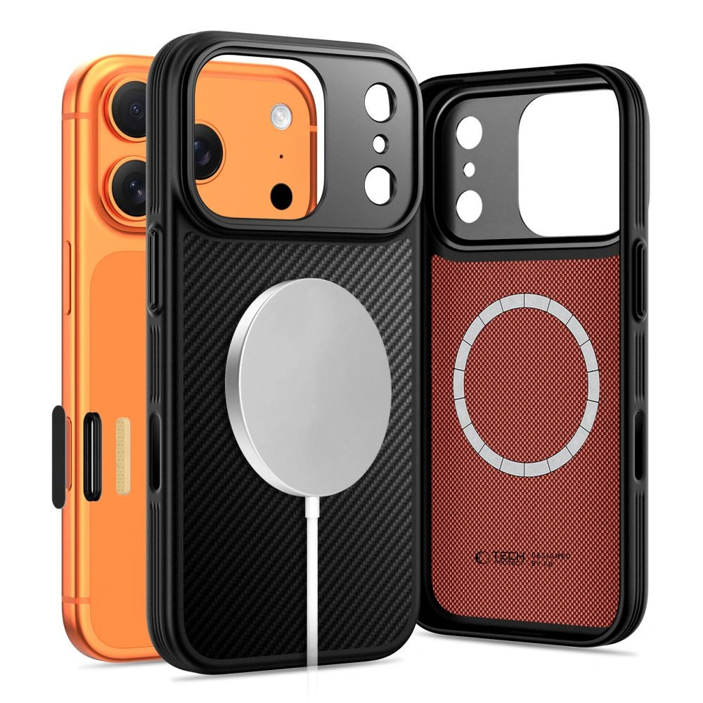 Etui Tech-Protect Kevlar Aramid MagSafe na iPhone 17 Pro - czarne – zdjęcie 2