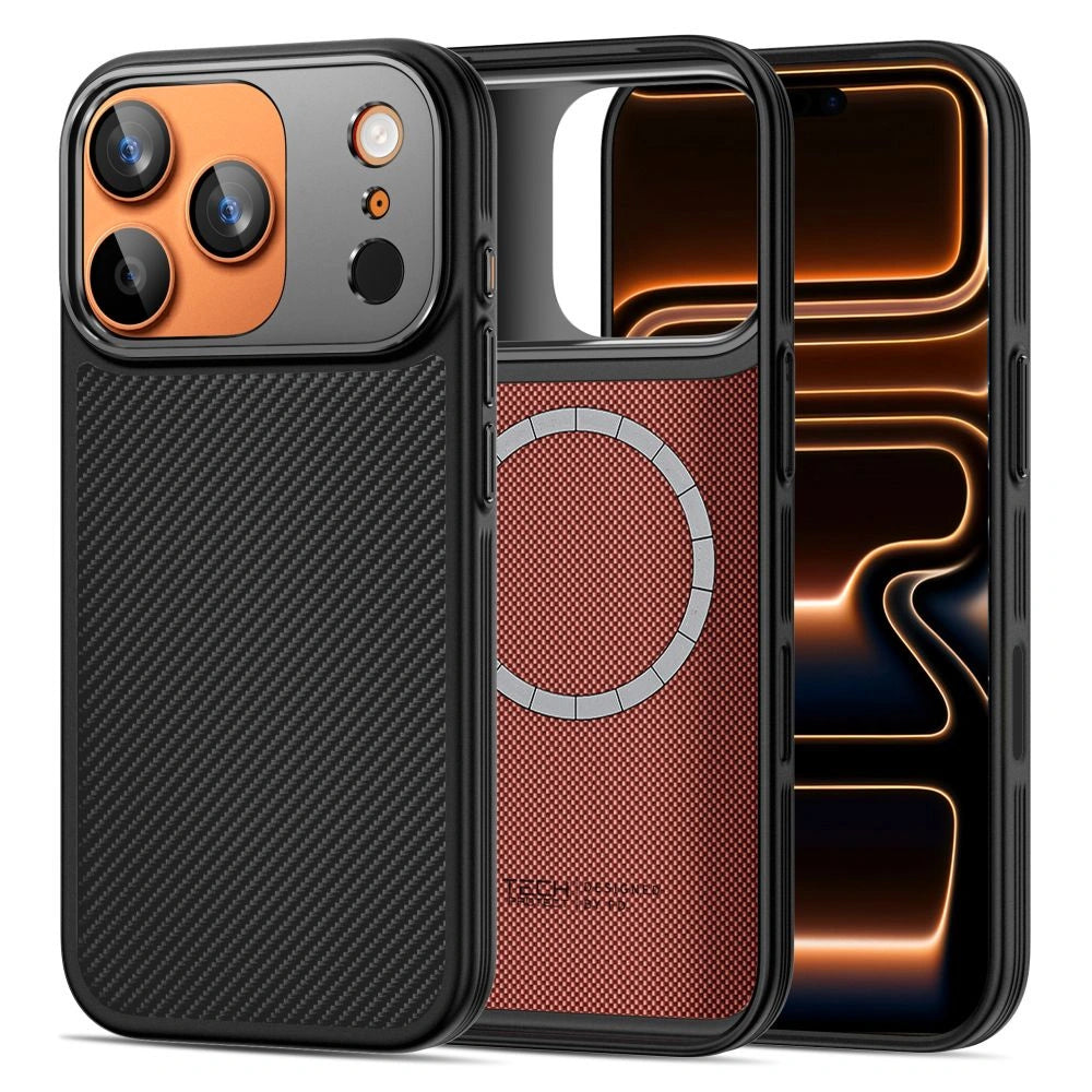 Etui Tech-Protect Kevlar Aramid MagSafe na iPhone 17 Pro - czarne – zdjęcie 4