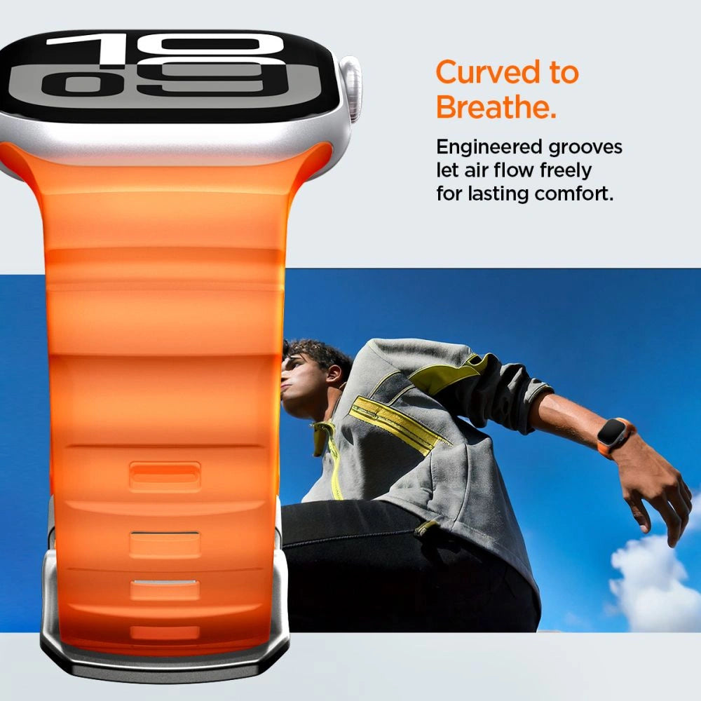Pasek Spigen WBS2 na Apple Watch 44 / 45 / 46 / 49 mm - pomarańczowy – zdjęcie 14