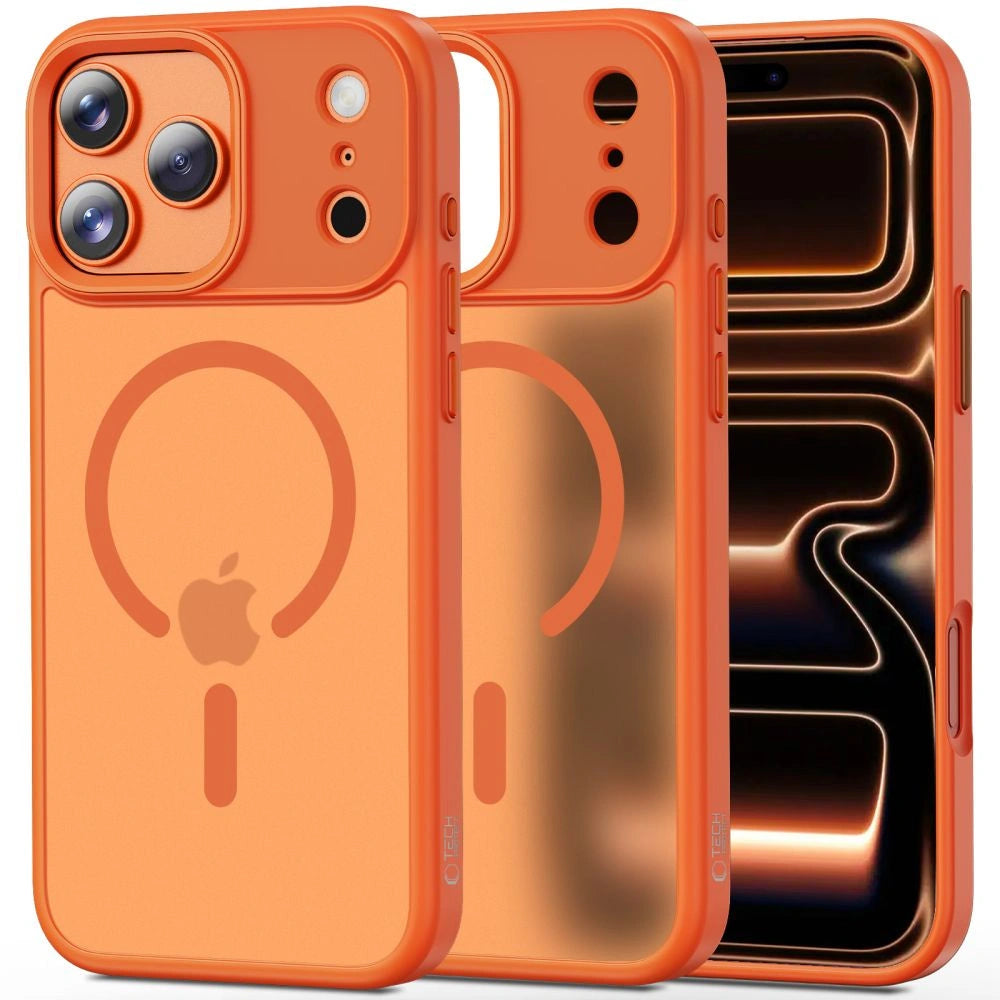 Etui Tech-Protect MagMat MagSafe na iPhone 17 Pro - pomarańczowe