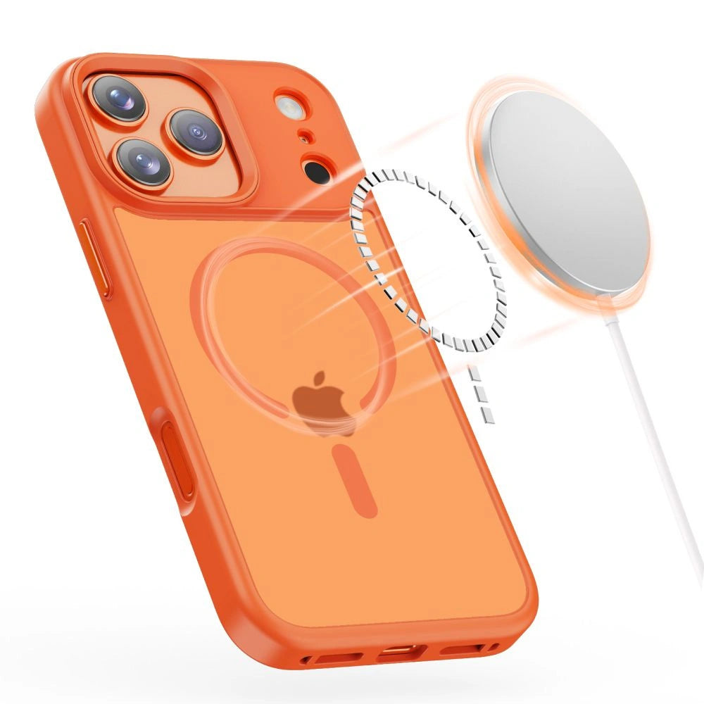 Etui Tech-Protect MagMat MagSafe na iPhone 17 Pro - pomarańczowe – zdjęcie 4
