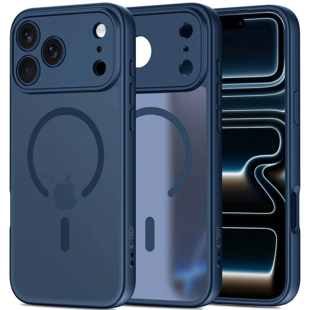 Etui Tech-Protect BasicMag MagSafe na iPhone 17 Pro - granatowe