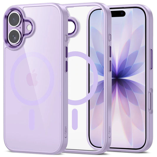 Etui Tech-Protect MagMat MagSafe na iPhone 17 - przezroczysto-fioletowe