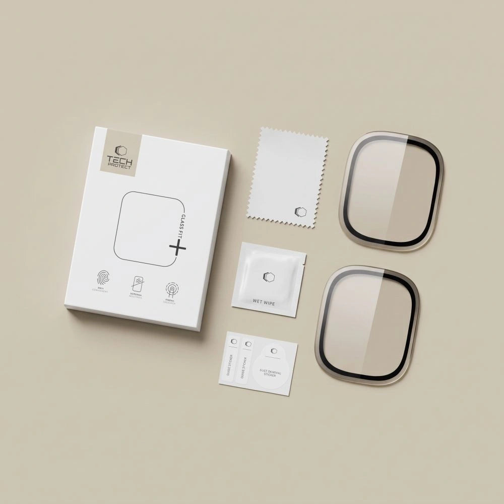 Szkło hartowane Tech-Protect 2-pack na Apple Watch Ultra 49 mm - srebrno-czarne – zdjęcie 8