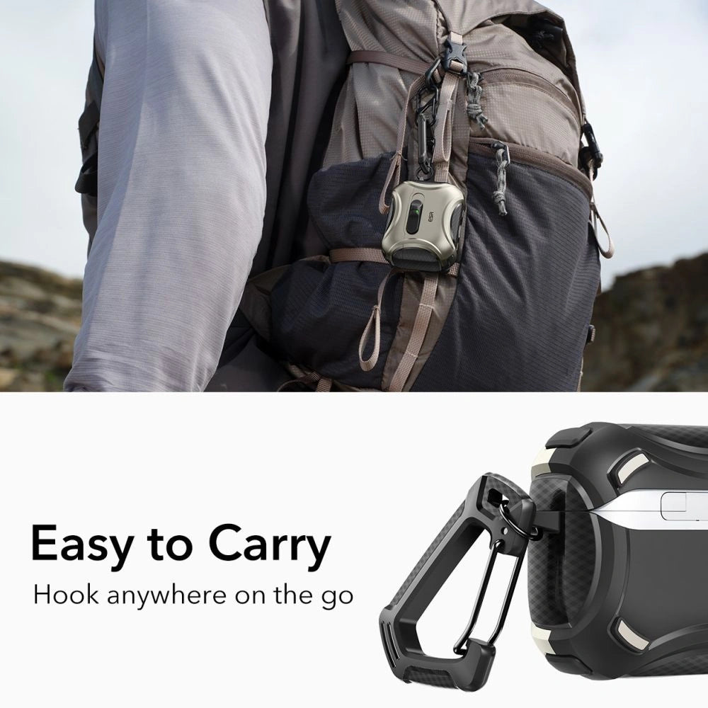Etui ESR Cyber FlickLock MagSafe na AirPods Pro 3 - srebrne – zdjęcie 3