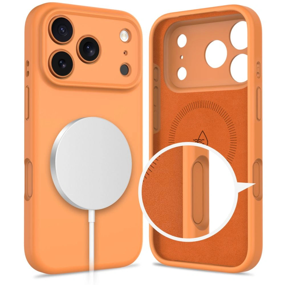 Etui Tech-Protect Silicone MagSafe na iPhone 17 Pro - pomarańczowe – zdjęcie 2