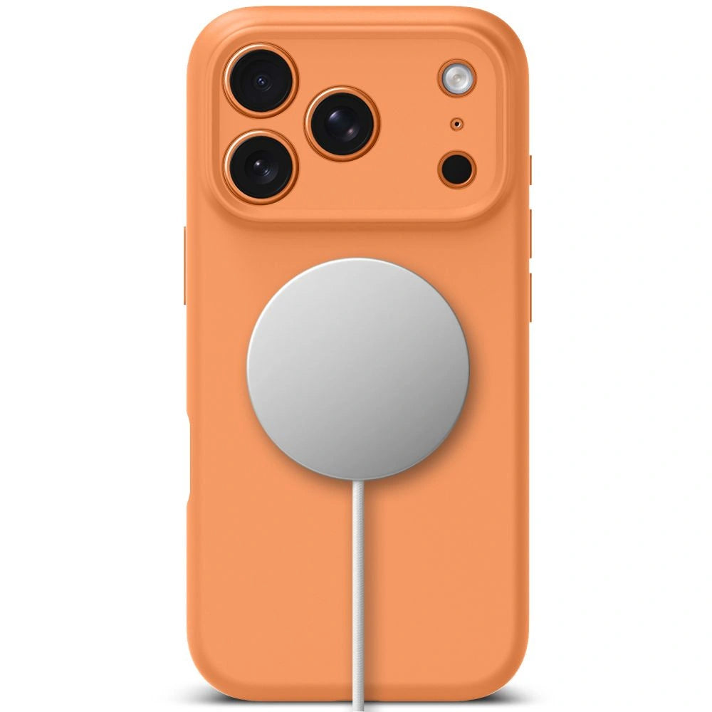 Etui Tech-Protect Silicone MagSafe na iPhone 17 Pro - pomarańczowe – zdjęcie 3