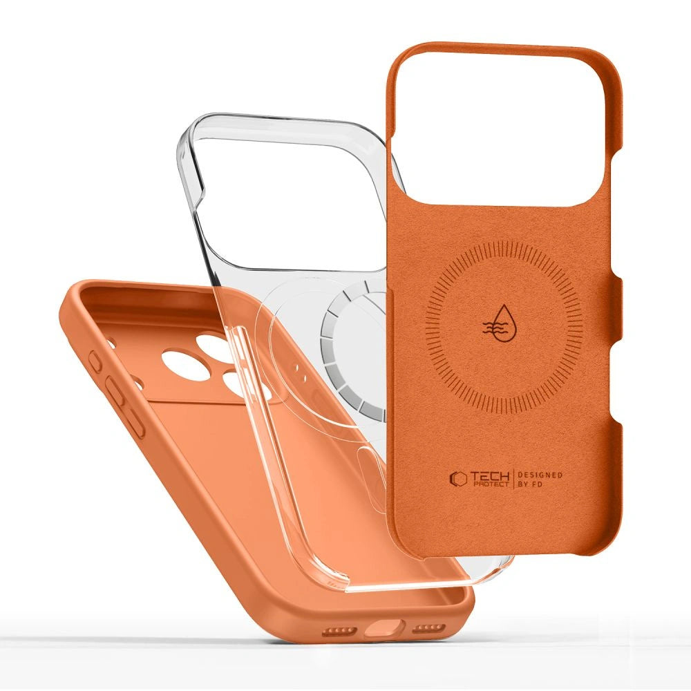 Etui Tech-Protect Silicone MagSafe na iPhone 17 Pro - pomarańczowe – zdjęcie 5