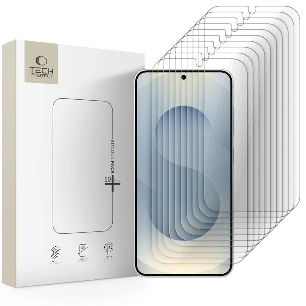 CLEAR Szkło Hartowane Tech-Protect Bundle 10-pack na Samsung Galaxy S24/S25