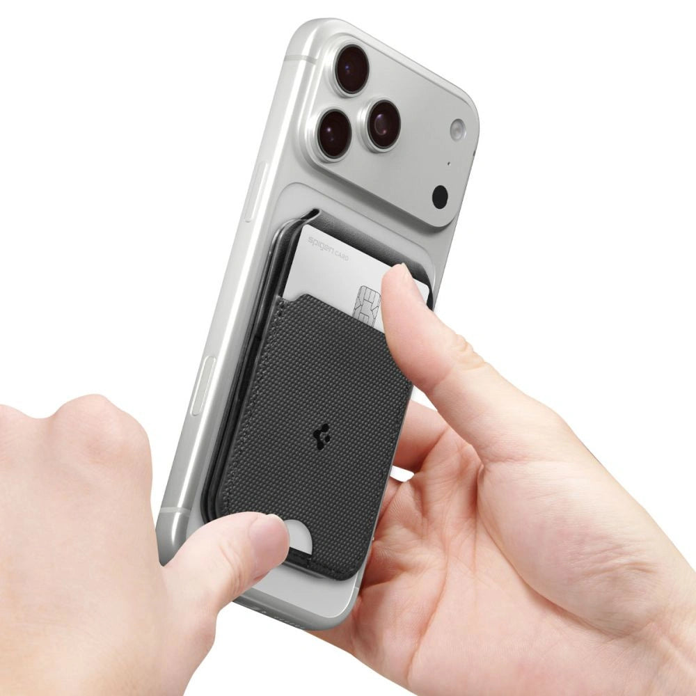Magnetyczny portfel Spigen Slim Fold Tripod Wallet na telefon - czarny – zdjęcie 15