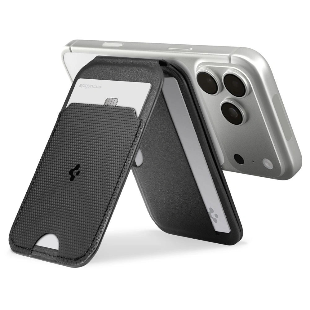 Magnetyczny portfel Spigen Slim Fold Tripod Wallet na telefon - czarny – zdjęcie 2