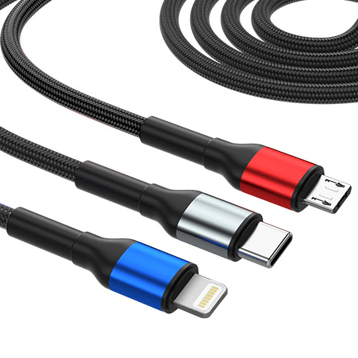 Kabel 3mk Hyper Cable N-SERIES 6 in 1 USB-C / USB-A to USB-C - czarny – zdjęcie 4