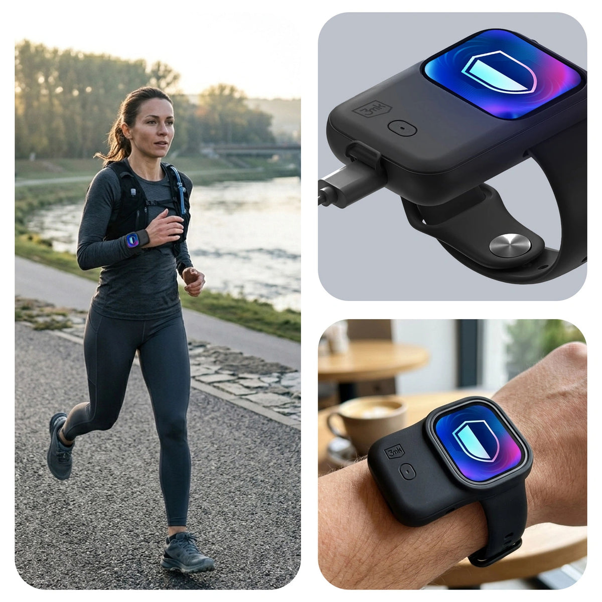 Powerbank 3mk na Apple watch 40 mm / 41 mm 2,5W 1200mAh USB-C - czarny – zdjęcie 11