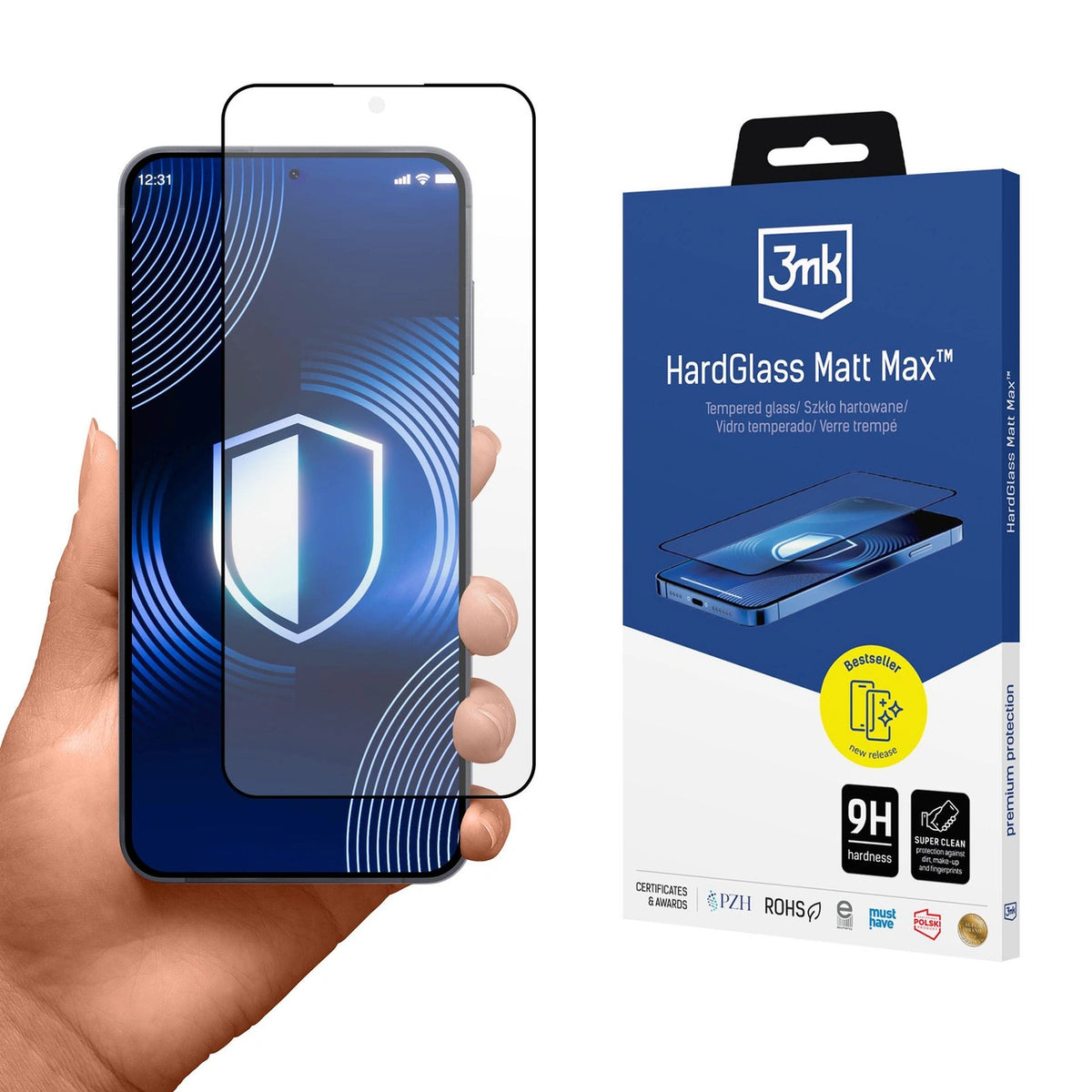 Szkło hartowane 3mk HardGlass Matt Max na Samsung Galaxy S26+