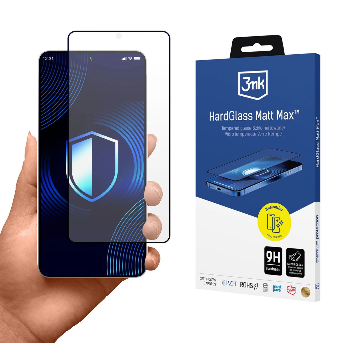 Szkło hartowane 3mk HardGlass Matt Max na Samsung Galaxy S26 Ultra