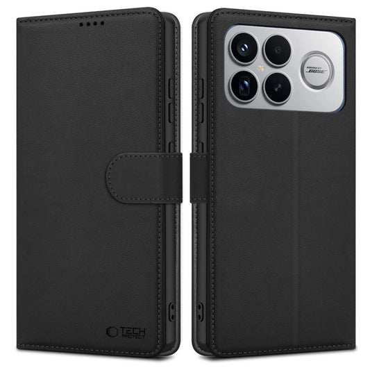 Etui Tech-Protect Wallet na Xiaomi Poco F8 Ultra - czarne