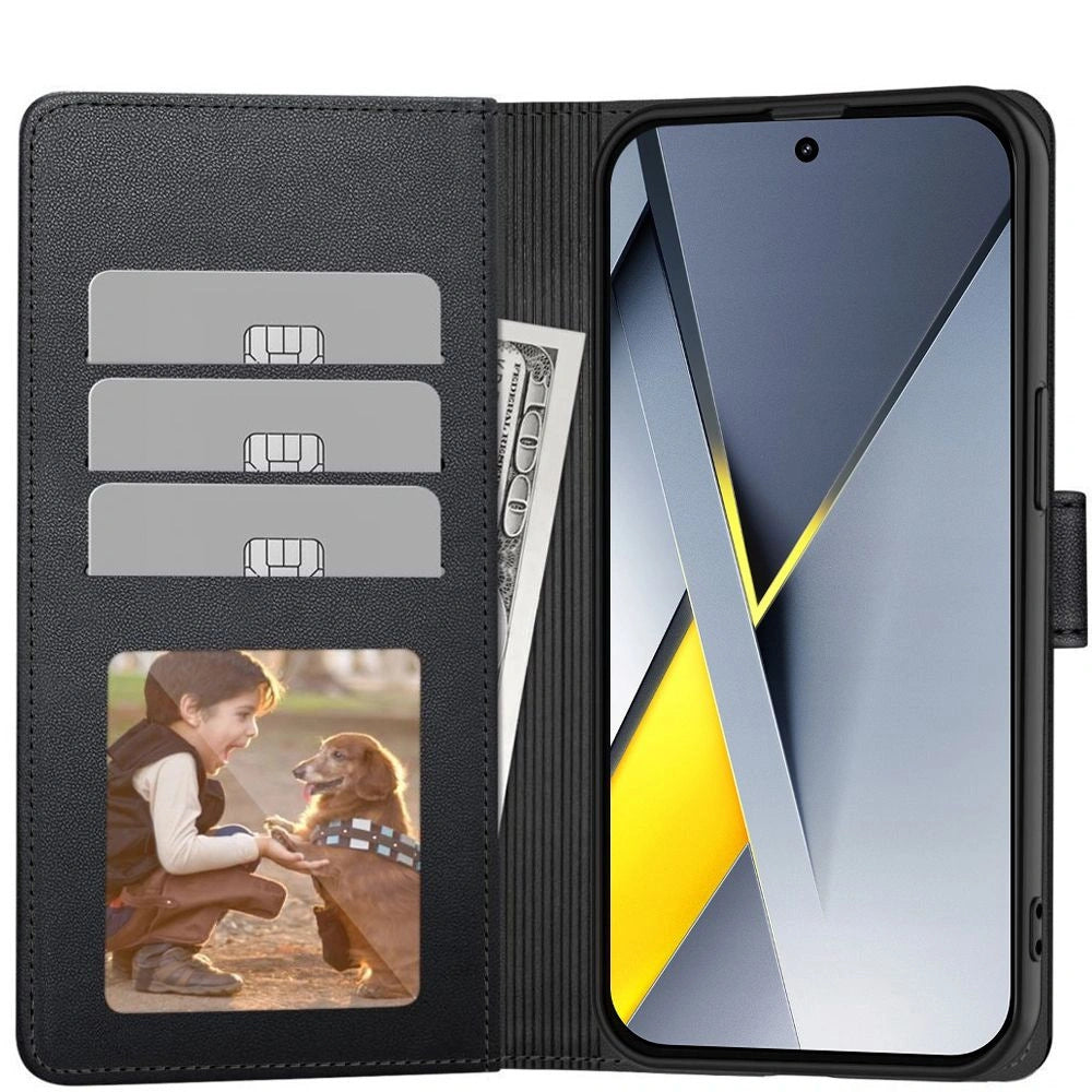 Etui Tech-Protect Wallet na Xiaomi Poco F8 - czarne – zdjęcie 2