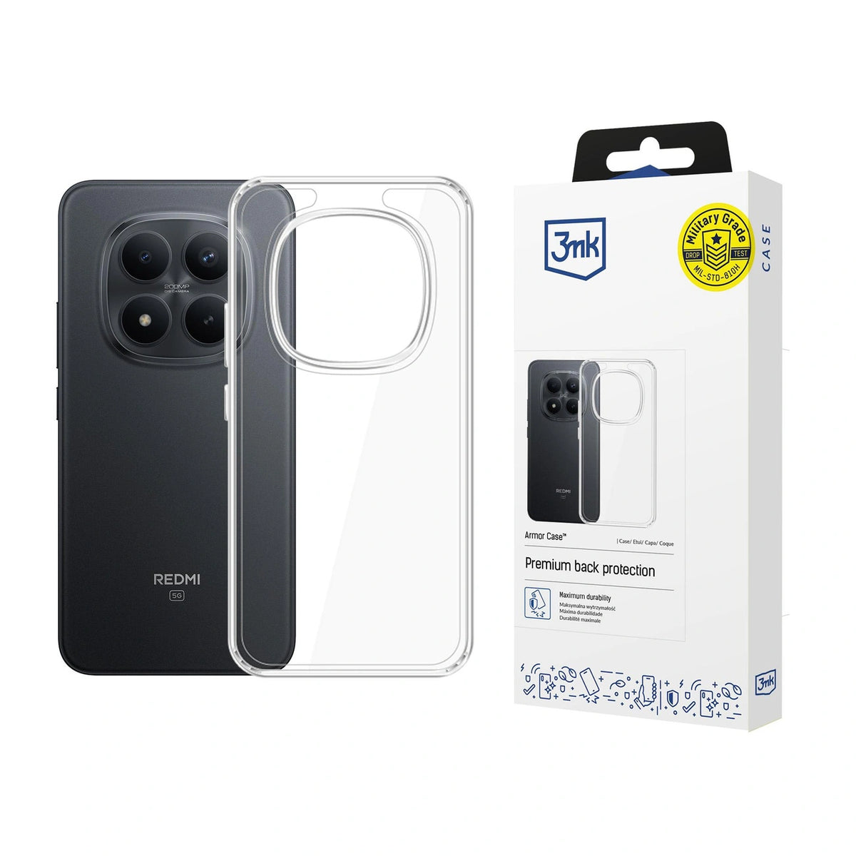 Etui 3mk Armor Case na Xiaomi Redmi Note 15 Pro+ 5G - przezroczyste