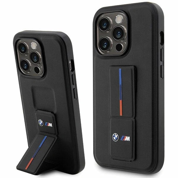 Etui BMW Grip Stand Hot Stamp iPhone 14 Pro - czarne