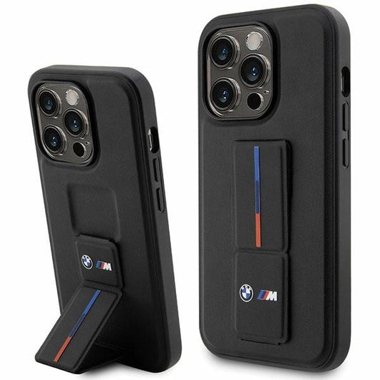 Etui BMW Grip Stand Hot Stamp iPhone 14 Pro - czarne