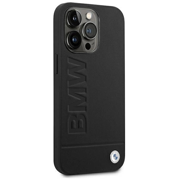Etui BMW Leather Stamp na iPhone 14 Pro - czarne – zdjęcie 4