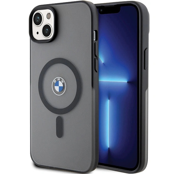 Etui BMW Signature MagSafe na iPhone 14 Plus/ 15 Plus - czarne