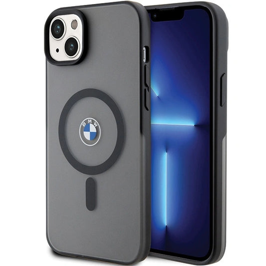 Etui BMW Signature MagSafe na iPhone 14 Plus/ 15 Plus - czarne