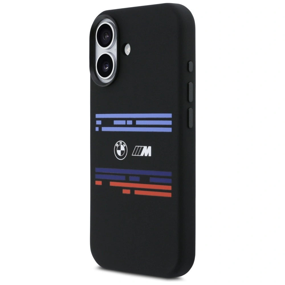 Etui BMW M Silicon Horizontal Line MagSafe na iPhone 17 - czarne – zdjęcie 2