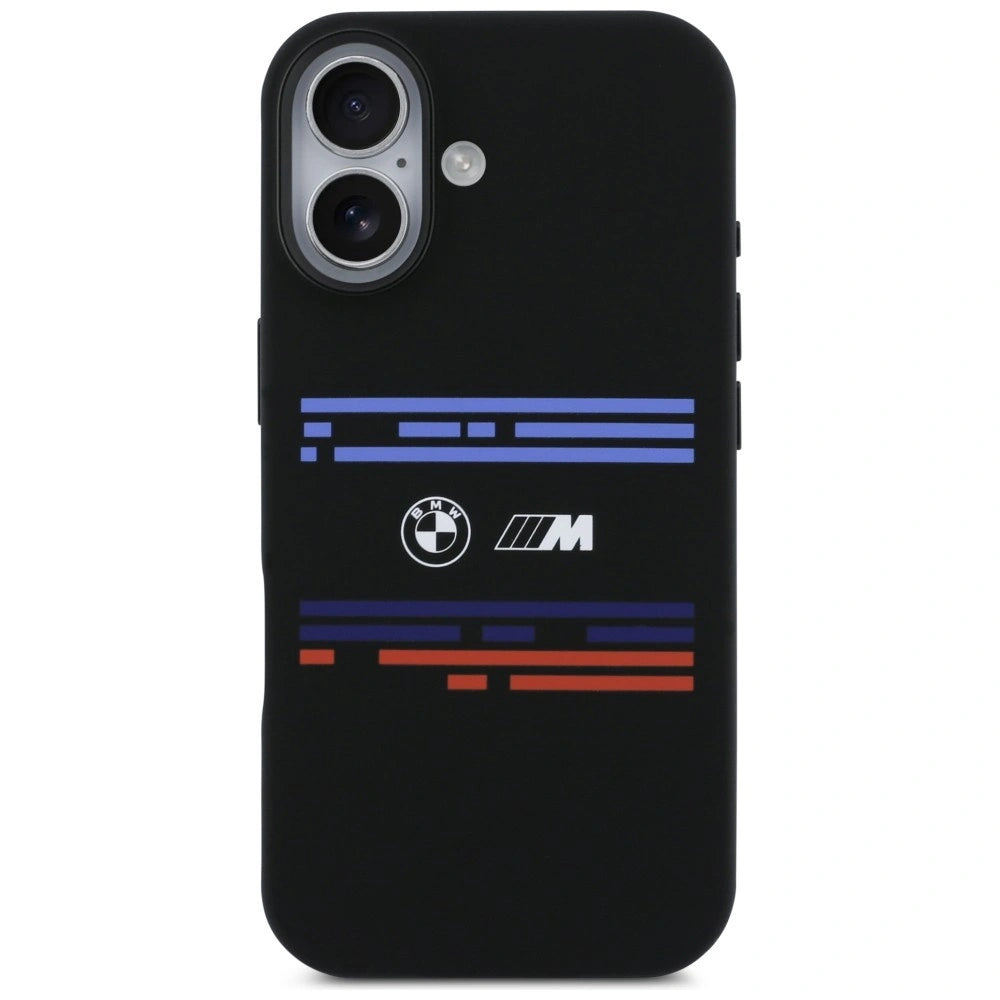 Etui BMW M Silicon Horizontal Line MagSafe na iPhone 17 - czarne – zdjęcie 3