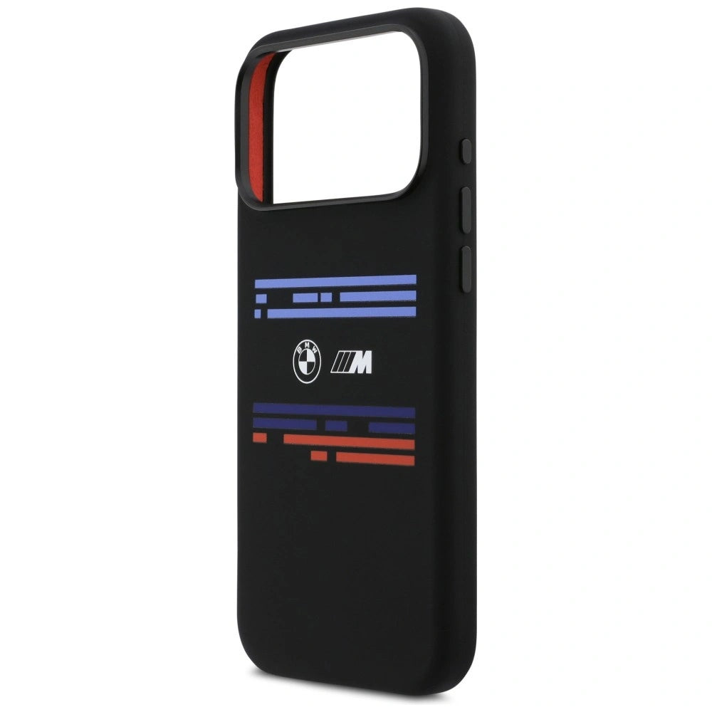 Etui BMW M Silicon Horizontal Line MagSafe na iPhone 17 Pro Max - czarne – zdjęcie 6