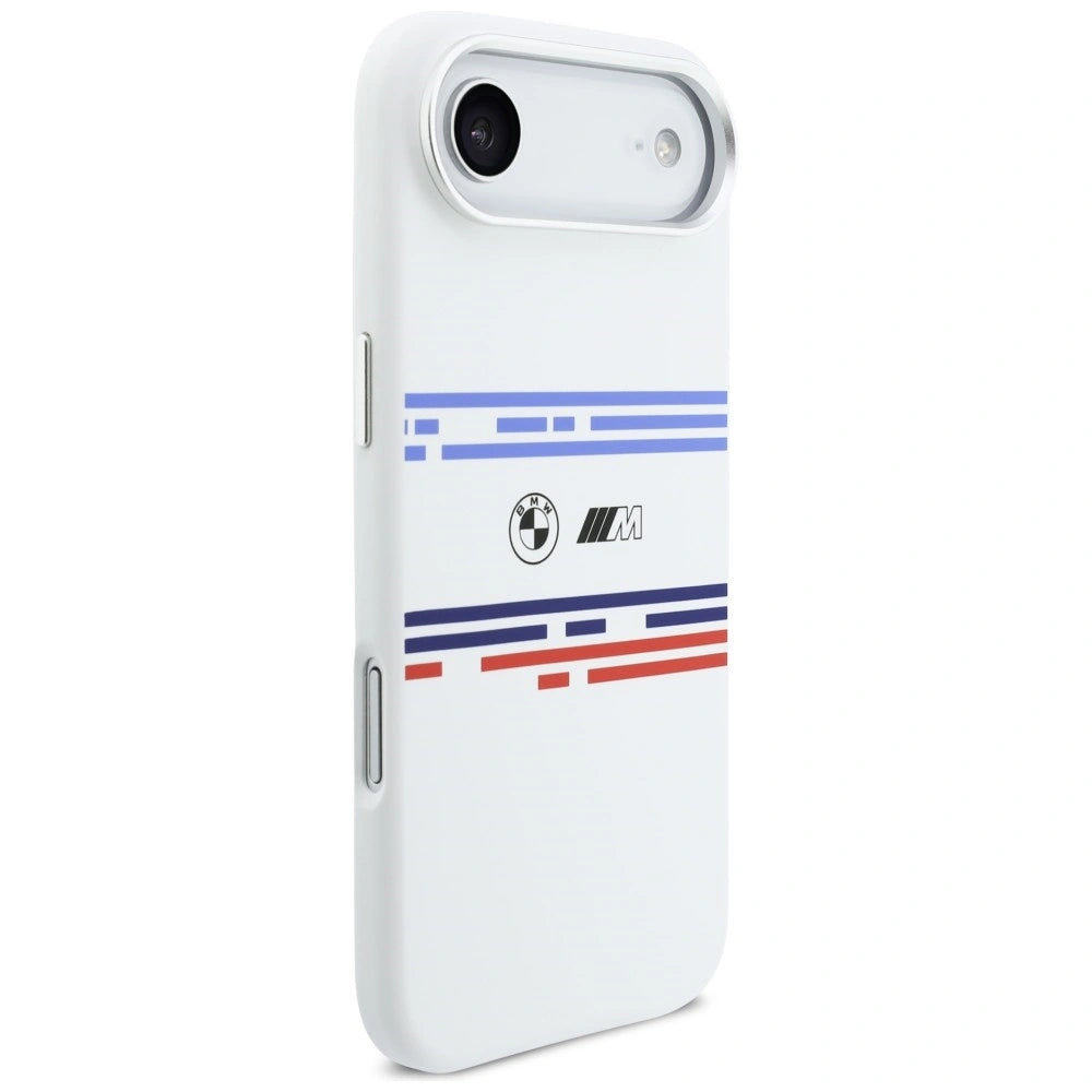 Etui BMW M Silicon Horizontal Line MagSafe na iPhone Air- białe – zdjęcie 4