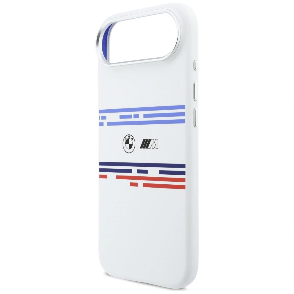 Etui BMW M Silicon Horizontal Line MagSafe na iPhone Air- białe – zdjęcie 6
