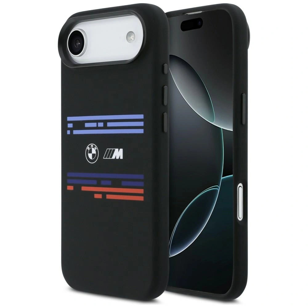 Etui BMW M Silicon Horizontal Line MagSafe na iPhone Air - czarne