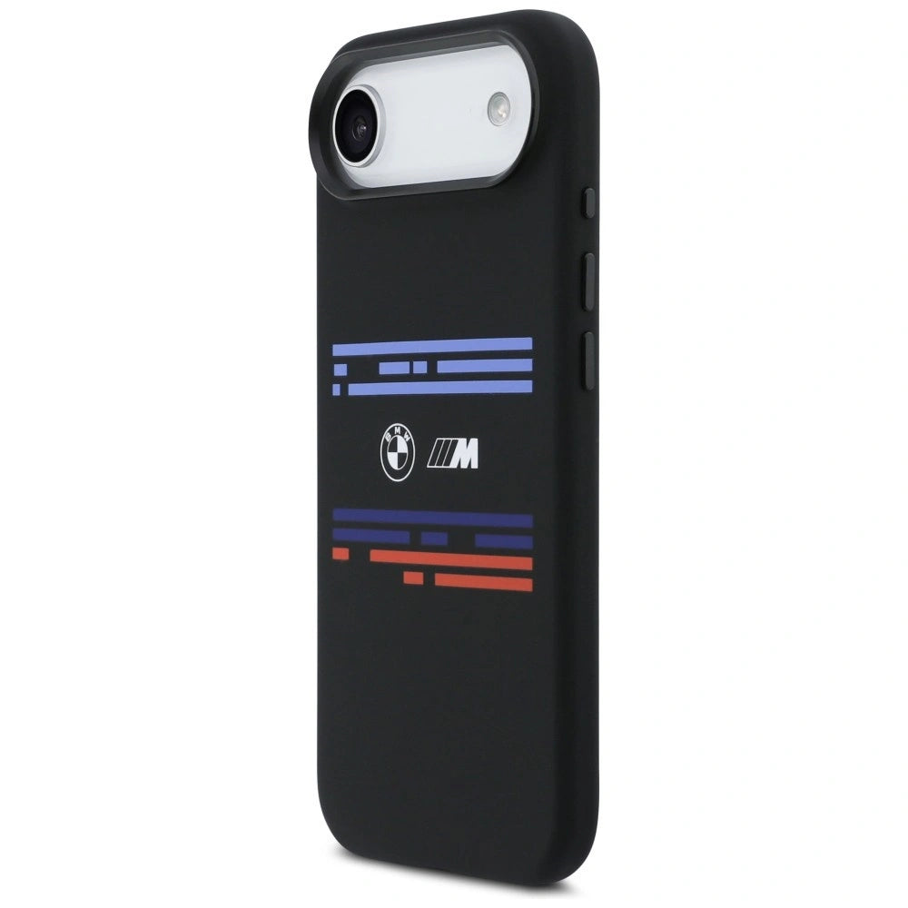 Etui BMW M Silicon Horizontal Line MagSafe na iPhone Air - czarne – zdjęcie 2