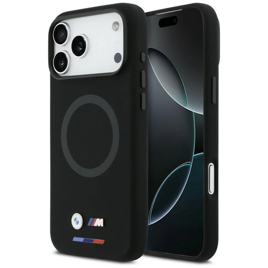 Etui BMW M Silicon Logo MagSafe na iPhone 17 Pro Max - czarne