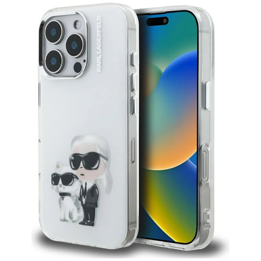 Etui Karl Lagerfeld IML Aquarelle Karl & na iPhone 16 Pro Max - białe