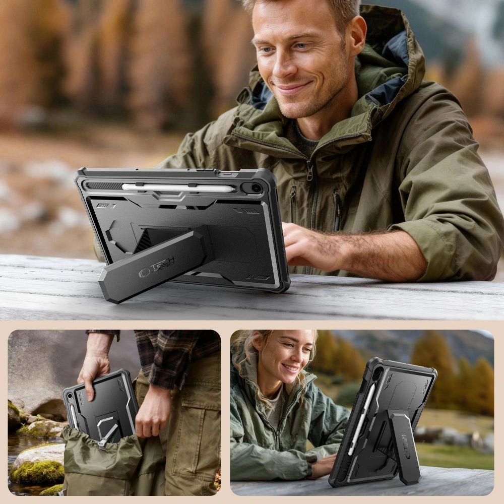 Etui Tech-Protect Kevlar Pro na Samsung Galaxy Tab S9 - czarne – zdjęcie 3