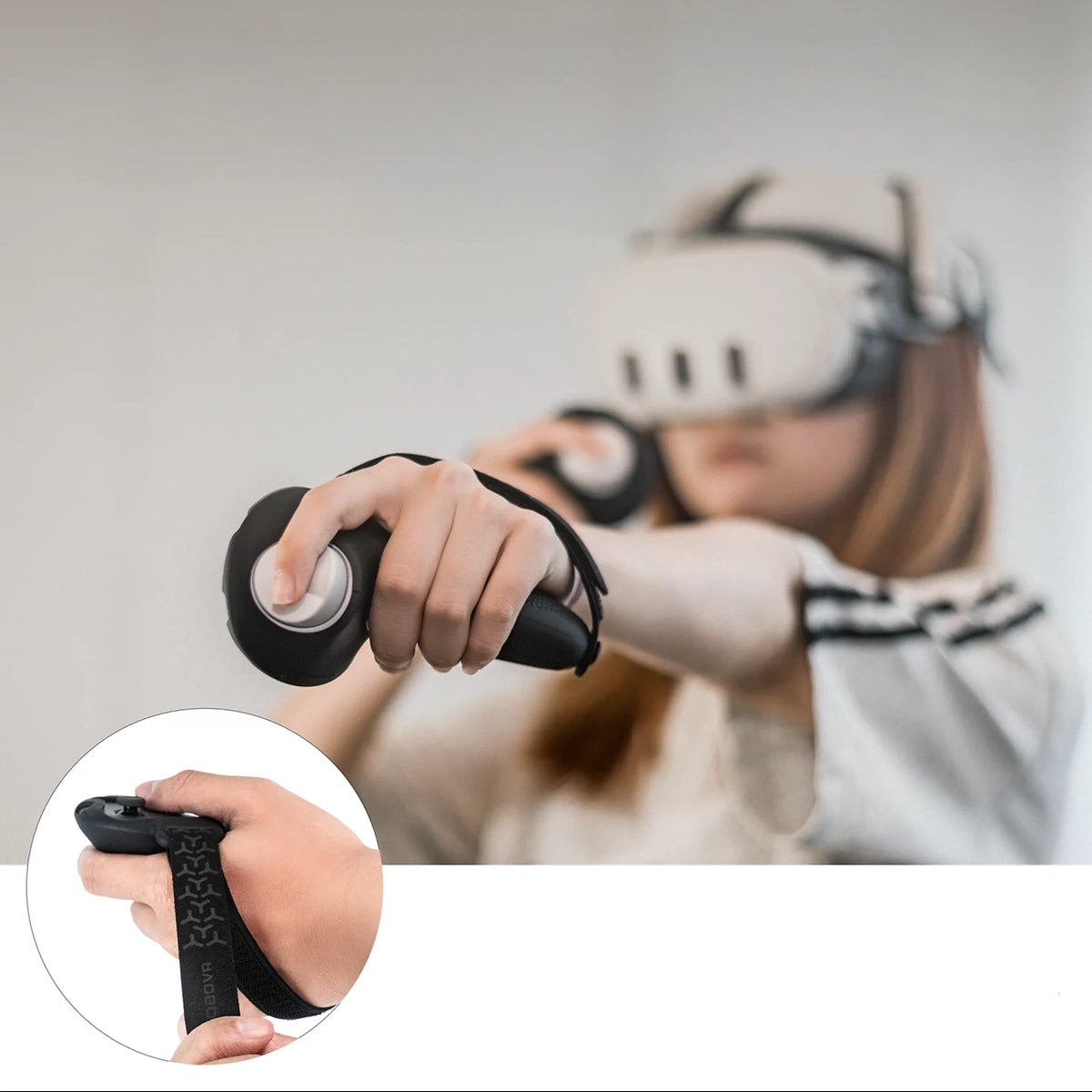 Uchwyty na kontrolery BoboVR G3 do Meta Quest 3 i 3S - czarne – zdjęcie 3