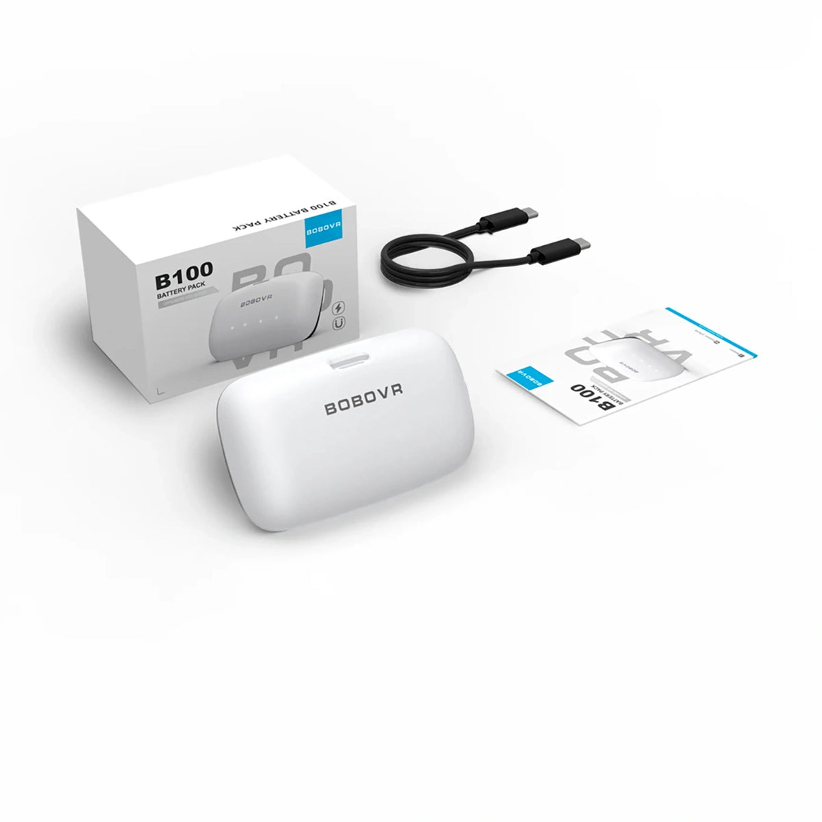 Zewnętrzna bateria BoboVR B100 do Meta Quest S3 Pro i E3 Pro - biała – zdjęcie 2