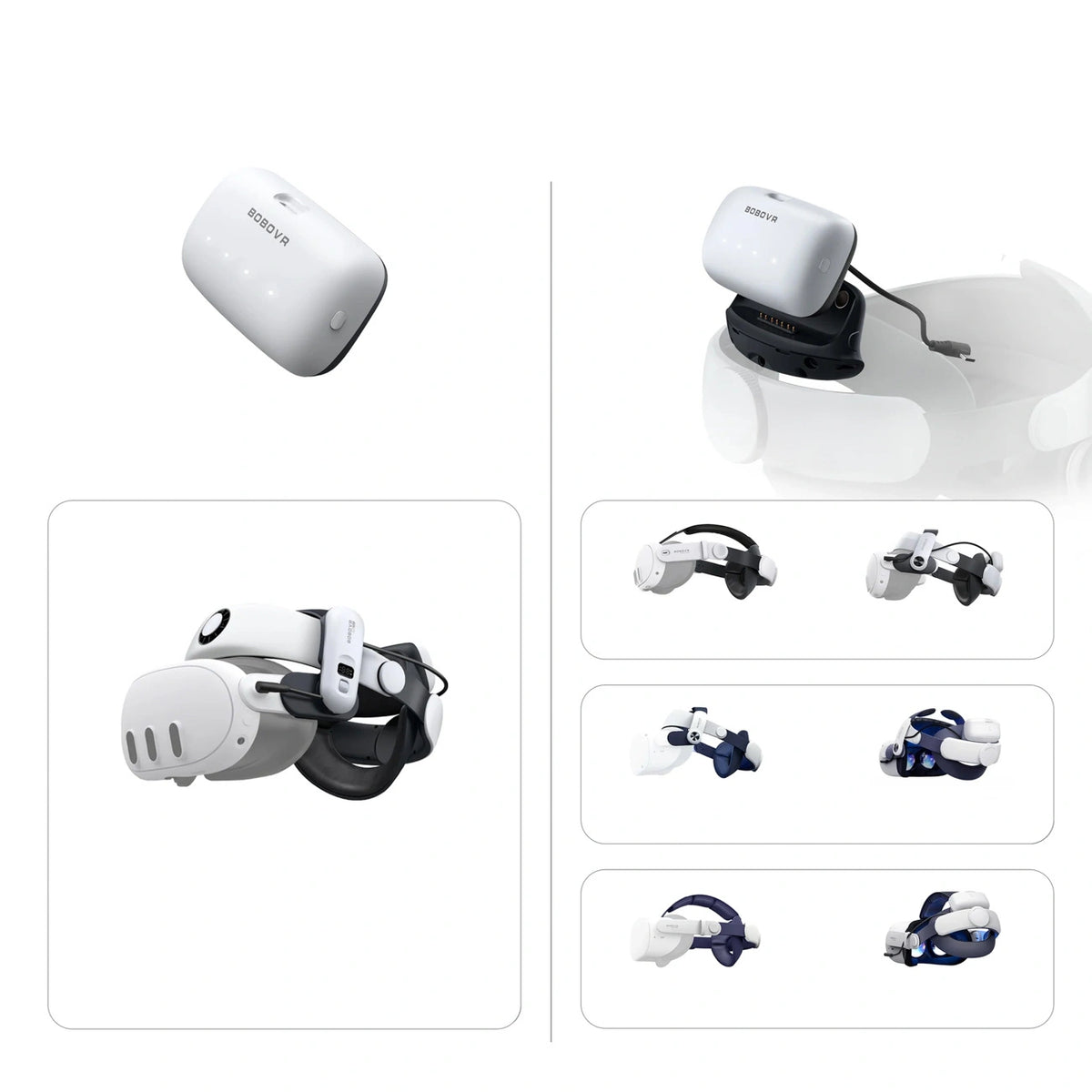 Zewnętrzna bateria BoboVR B100 do Meta Quest S3 Pro i E3 Pro - biała – zdjęcie 6